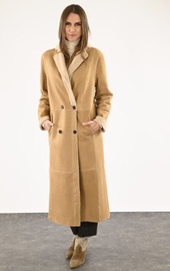 Long manteau beige sale