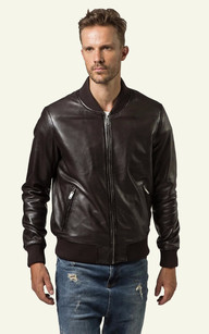 Teddy cuir Homme Bombers en cuir La Canadienne