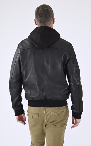 Blouson capuche Amos Hood noir