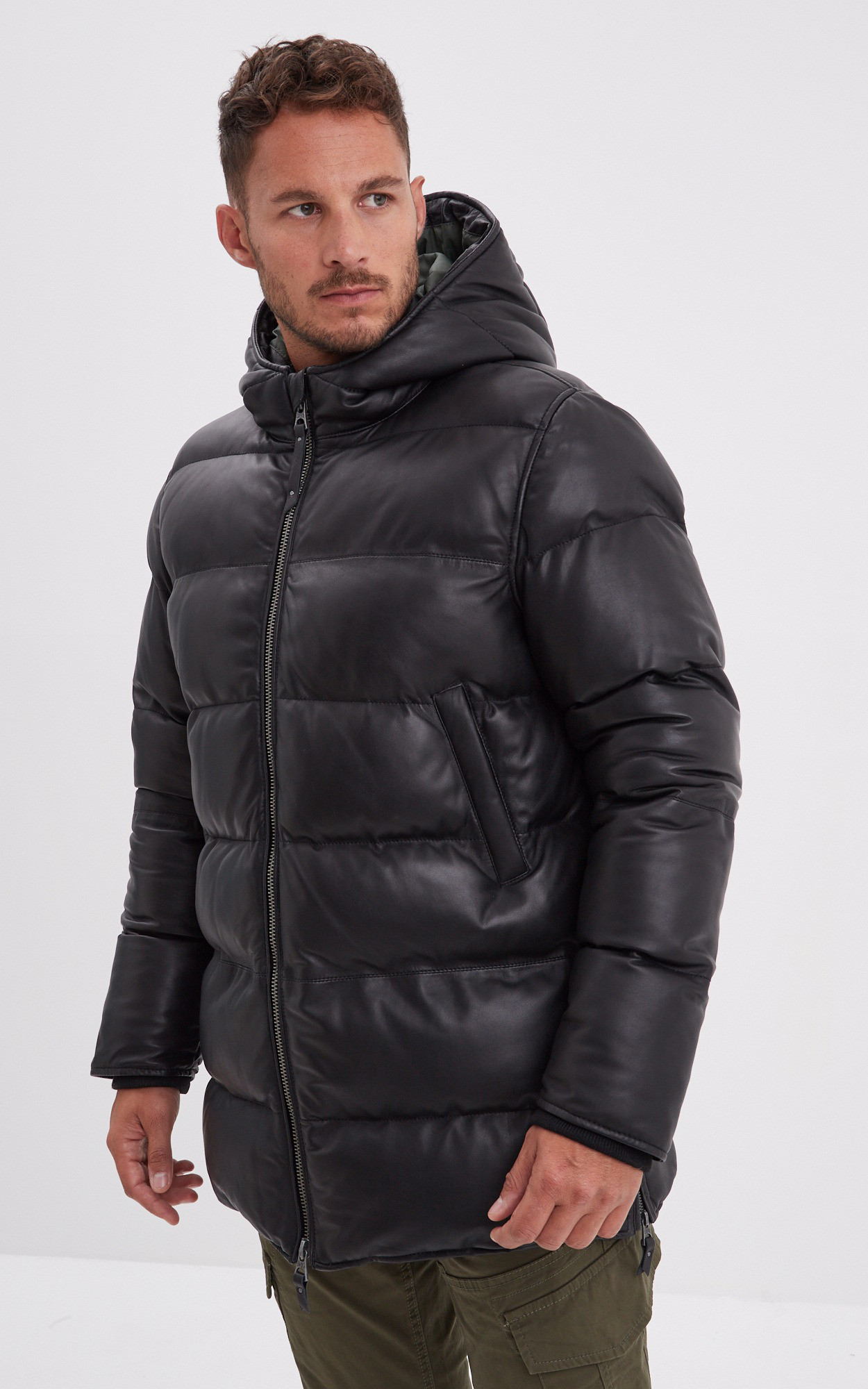 Blouson cuir chaud discount homme