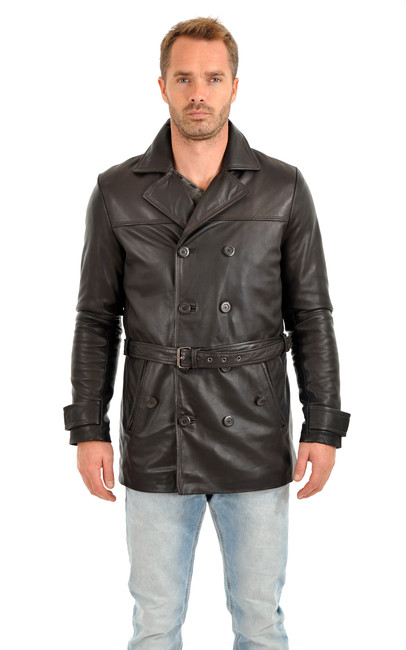 Caban en Cuir Marron Homme Mac Douglas - La Canadienne ...