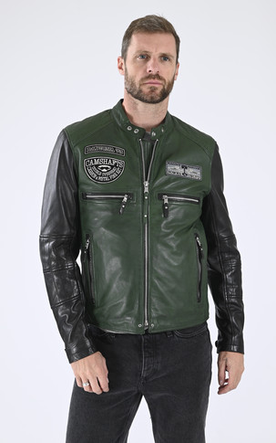 Blouson motard Roscoda vert