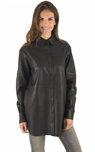 Chemise noir femme outlet longue