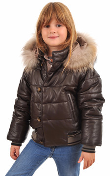 Doudoune Cuir Enfant Mixte Doudoune Cuir Enfant Mixte