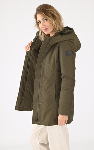 Parka fausse fourrure Boulder kaki