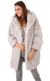 la canadienne 3/4 Vison Gris Clair