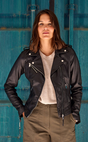 Blouson cuir noir