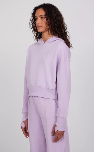 Sweat capuche coton Arlette violet