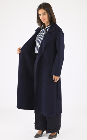 Manteau en laine bleu Allegoria