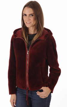 Blouson Peau Lainée Reversible Rosso Blouson Peau Lainée Reversible Rosso
