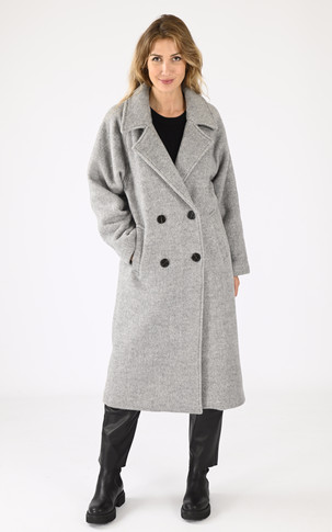 Manteau en laine gris