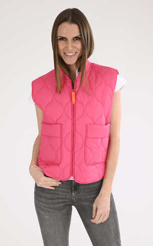 Doudoune sans manches Isae rose