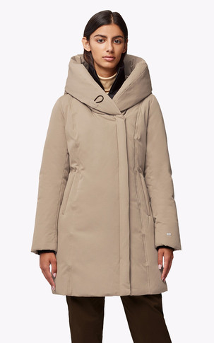 Parka cintrée Camelia-C beige foncé