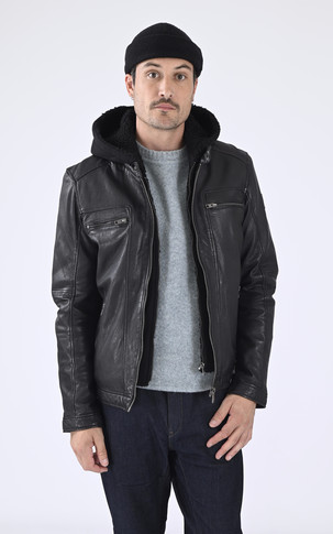 Blouson Drink cuir noir