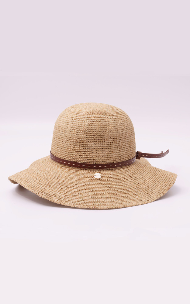 Chapeau en raphia Bacon beige Catarzi 1910