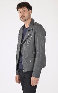 Veste cuir gris homme orders