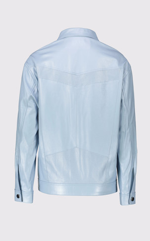 Veste cuir Elvis Light blue