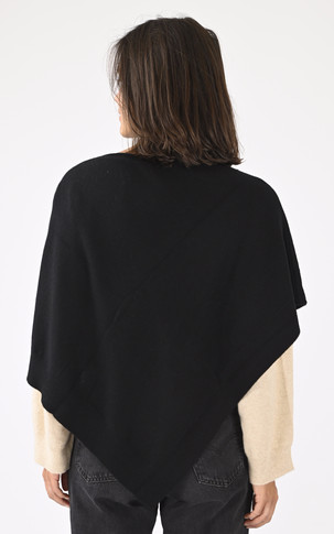 Poncho cachemire noir