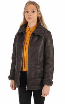 Bombardier Mouton Anthracite Femme Bombardier Mouton Anthracite Femme