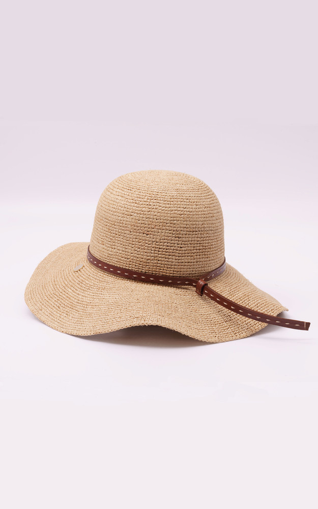 Chapeau en raphia Bacon beige Catarzi 1910