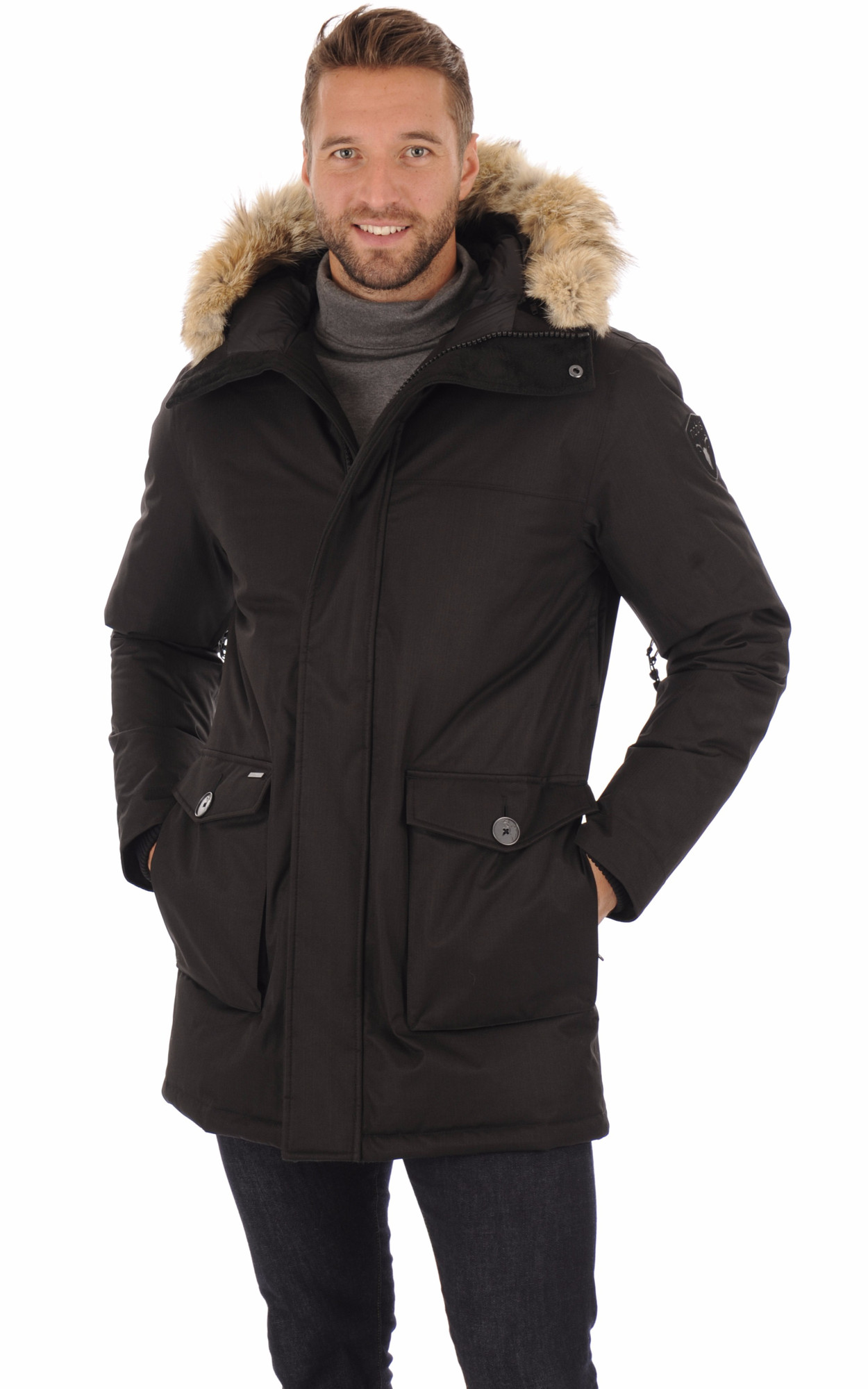 Parka Yves noire Nobis La Canadienne Parkas Textile Noir