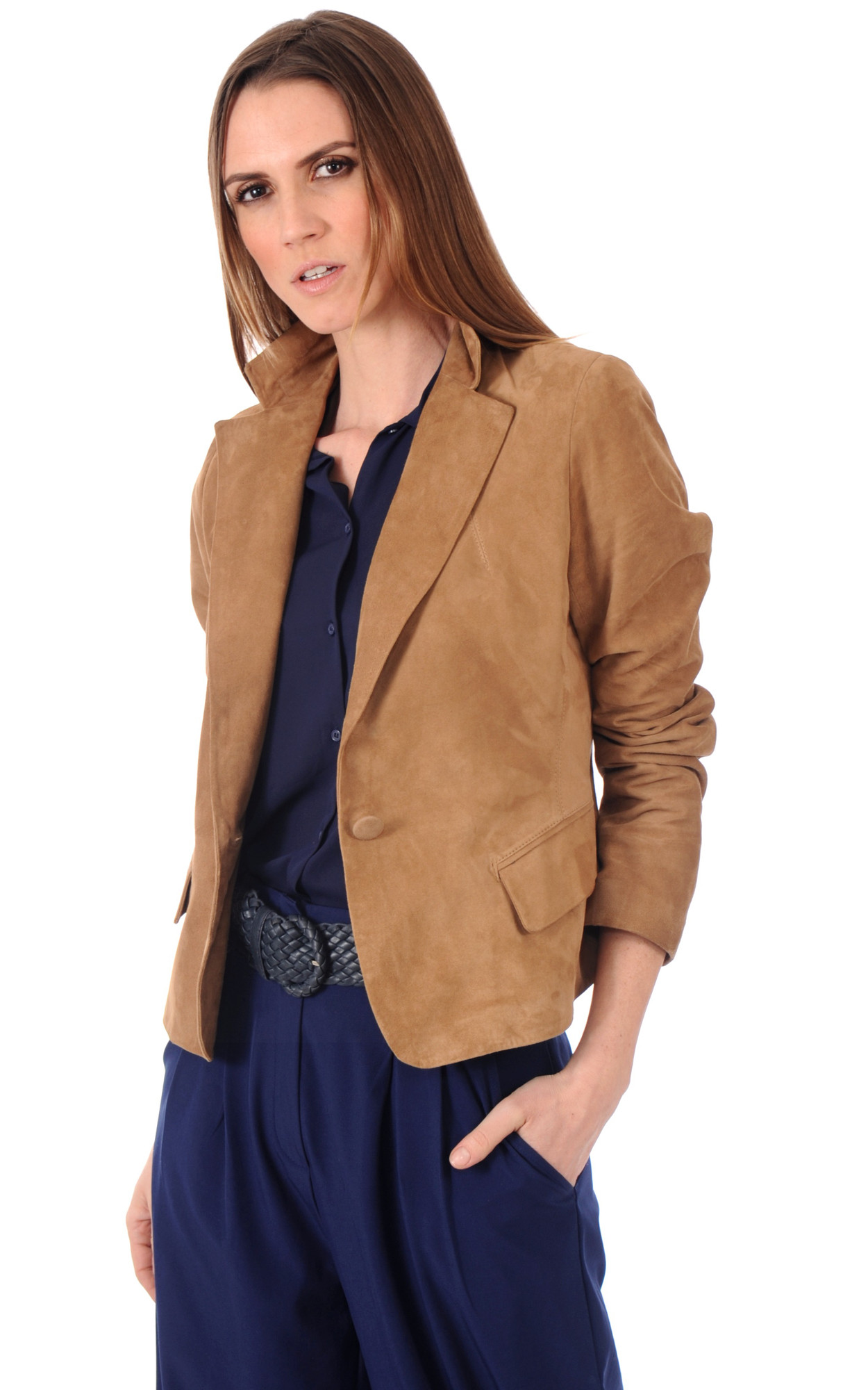 Veste blazer online cuir