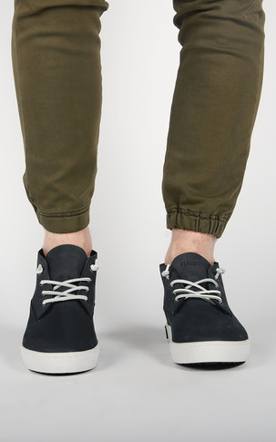 Baskets BM19 en cuir bleu