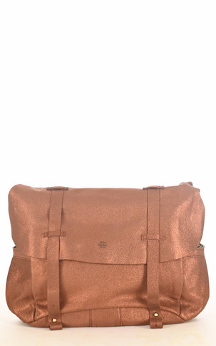 Sac vachette cognac irisé