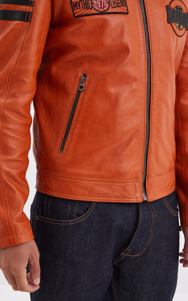 Blouson motard Walkor orange Daytona 73