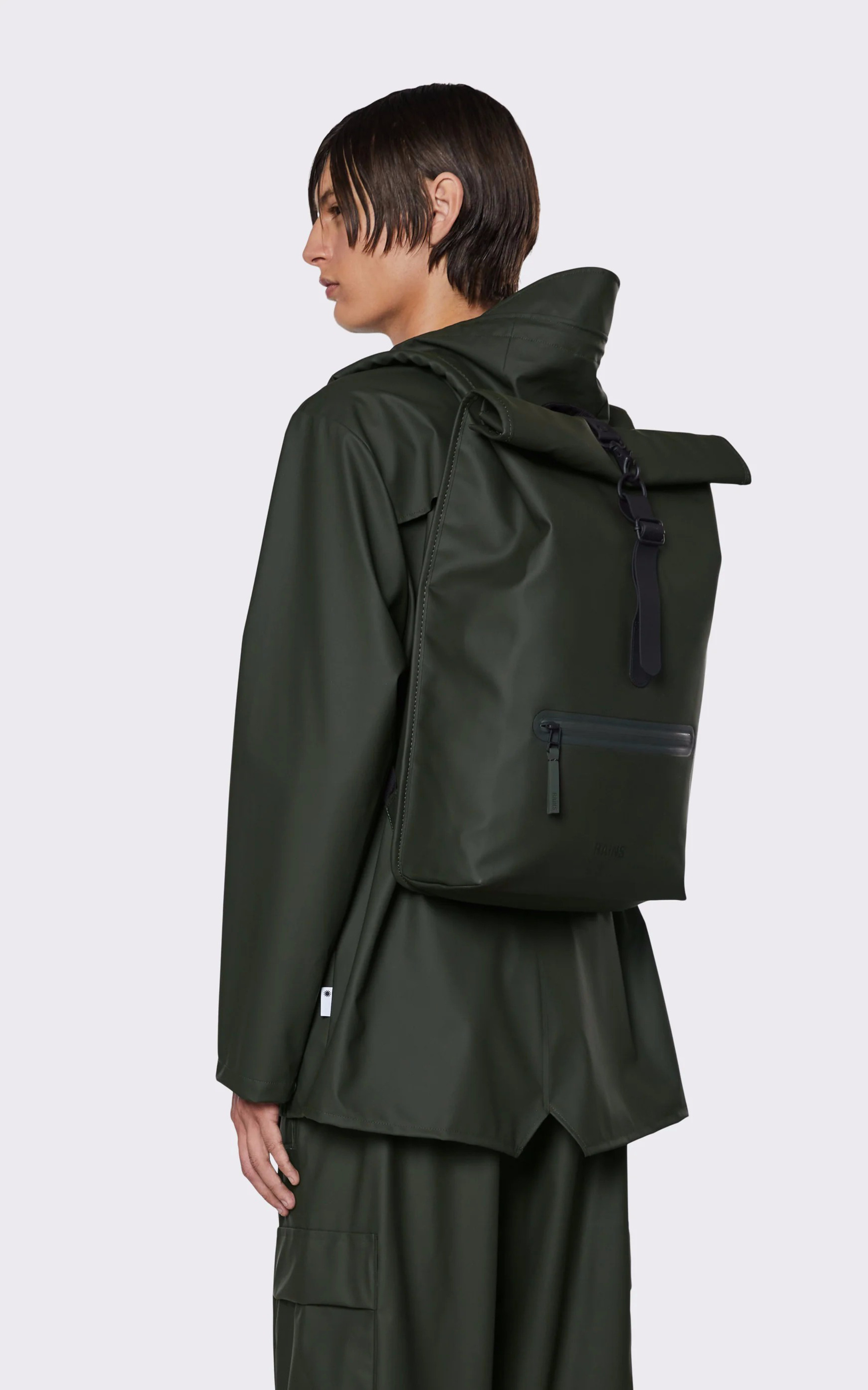 Rolltop Rucksack 13160 Green Rains