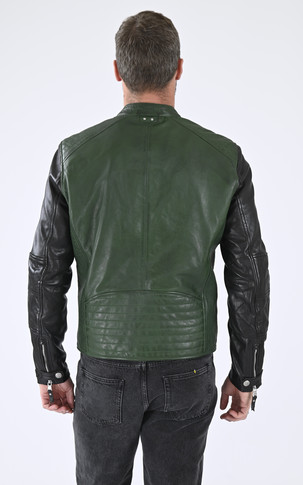 Blouson motard Roscoda vert