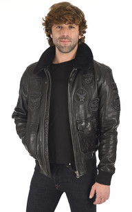 Blouson aviateur mythic noir Daytona 73 La Canadienne Blousons