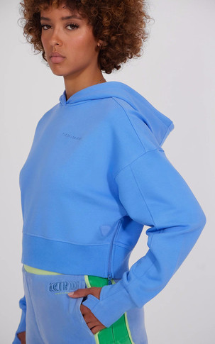 Sweat capuche coton Arlette bleu ciel