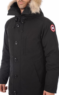 Parka The Chateau Noir Canada Goose La Canadienne Doudoune Textile Noir