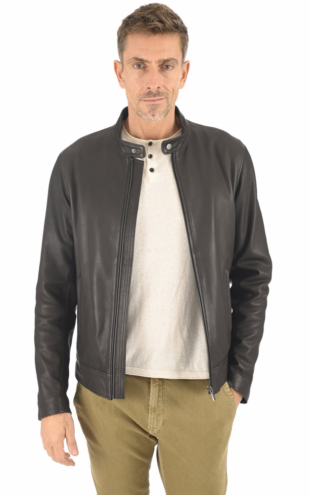 Blouson chic agneau noir La Canadienne