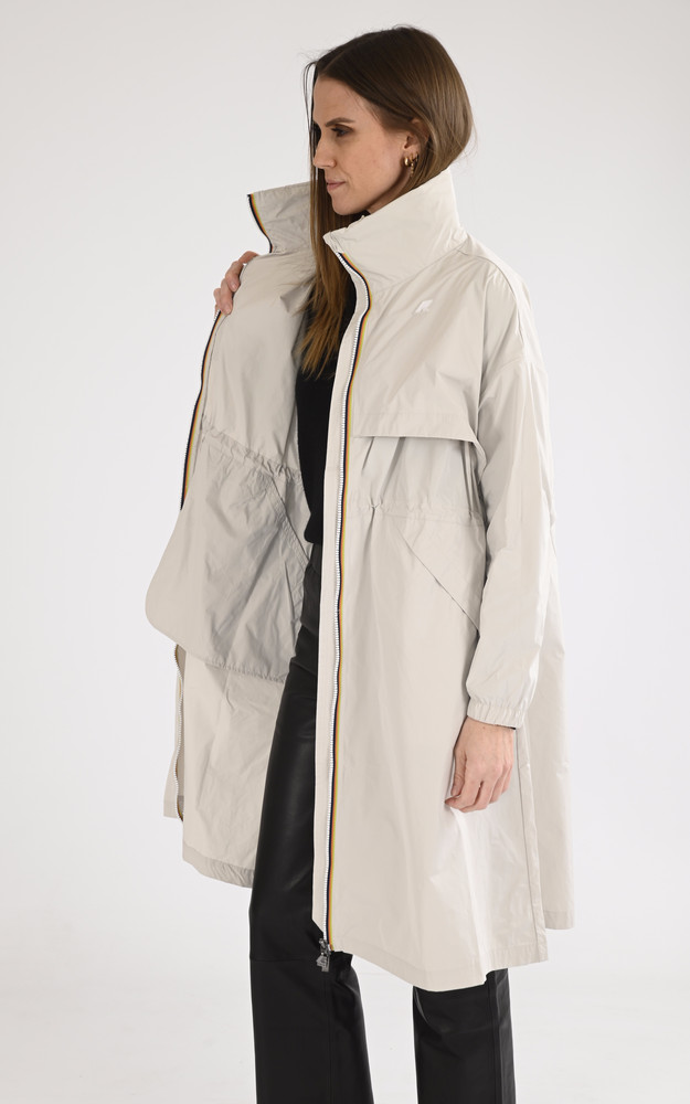Coupe-vent long Aube beige K-Way