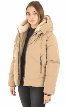 Doudoune coupe puffy beige