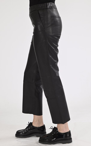Pantalon large Sarah agneau noir