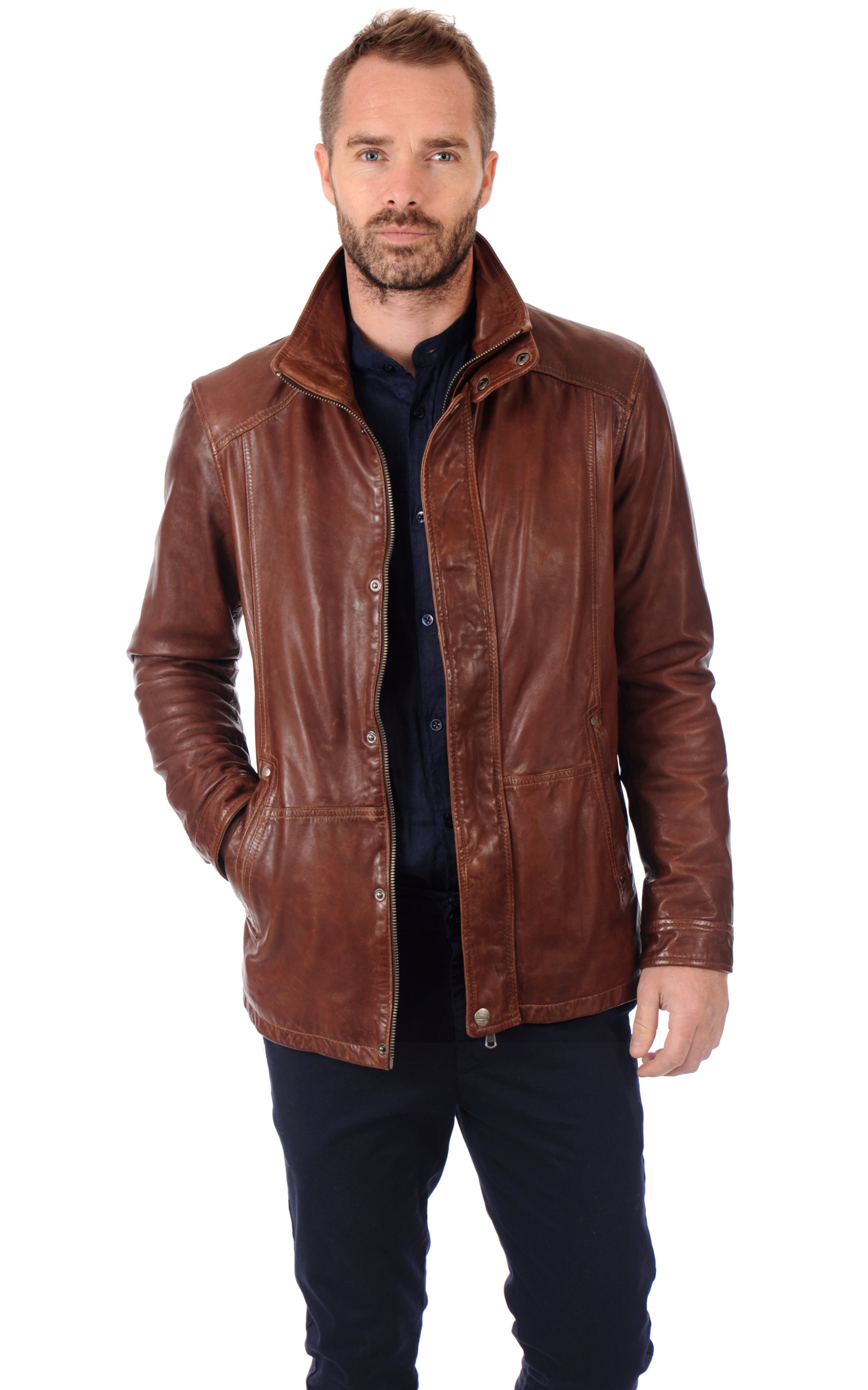 Veste Cuir Homme Bison Daytona 73 - La Canadienne - Veste ...