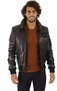 Blouson de best sale pilote en cuir