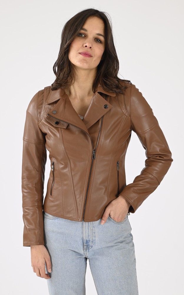 Blouson agneau cognac Giorgio & Mario