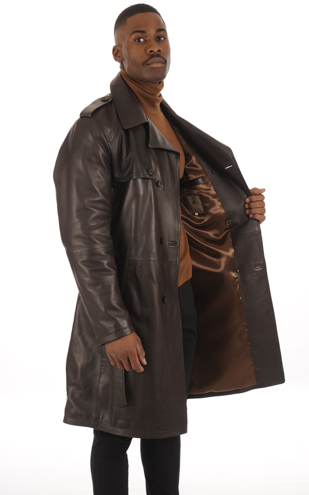 Trench Cuir Marron Homme La Canadienne