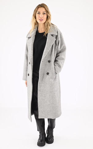 Manteau en laine gris