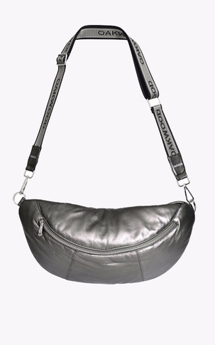 Sac banane cuir Murillo gris argenté