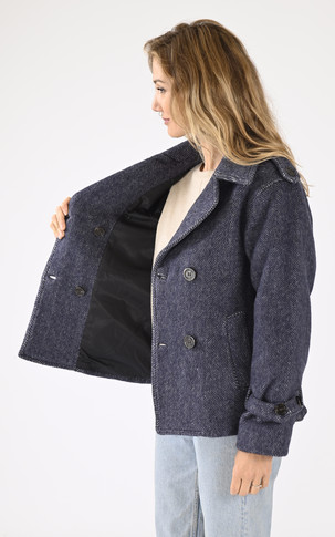 Veste laine Neblina bleu