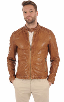 Blouson Style Motard Cognac Blouson Style Motard Cognac
