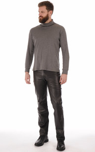 Pantalon en cuir pour homme shops