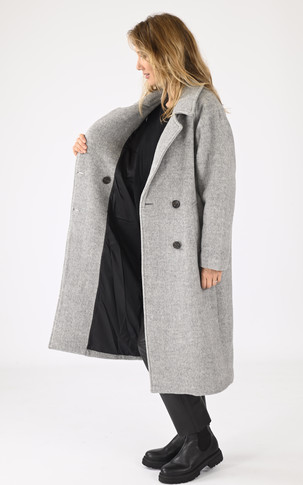 Manteau en laine gris