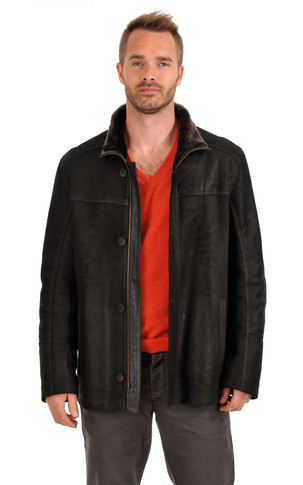 Veste 3/4 Cuir Patiné