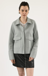 la canadienne Veste laine Ambre vert amande